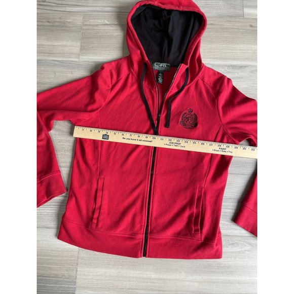 Ralph Lauren LRL Lauren Active Large fits med/small red & black full zip Sweater - Picture 5 of 10